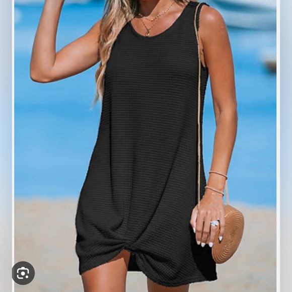 Cupshe Other - Cupshe Black Swim Coverup with Scoop Neck and Flowy Fit